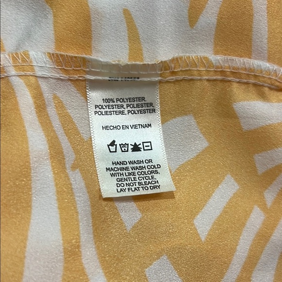 Maison Du Soir Robe Cover Up Yellow Leaf Print Butter Kimono Palm Magnolia Luxe - Picture 8 of 10